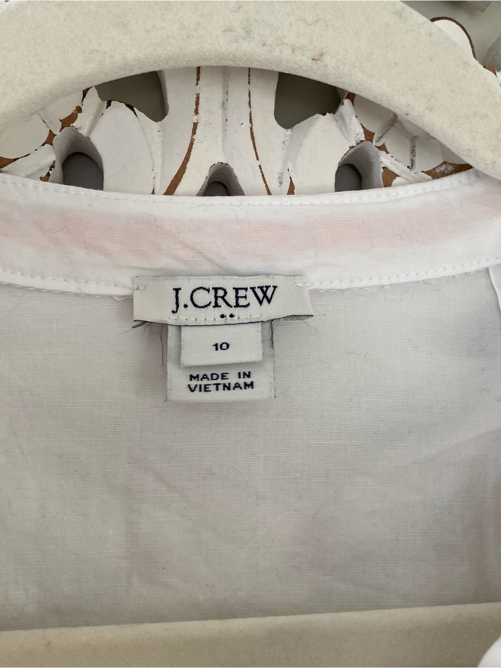 J. Crew Embroidered Popover Blouse Top Resortwear Beachy Cruisewear Sz 10 - Picture 3 of 9